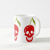 skull cherry skeleton halloween gothic koffiemok (Voorkant rechts)