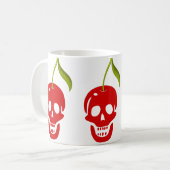 skull cherry skeleton halloween gothic koffiemok (Voorkant links)