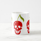 skull cherry skeleton halloween gothic koffiemok (Center)