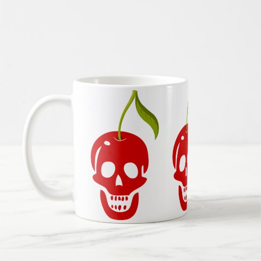 skull cherry skeleton halloween gothic koffiemok (Links)