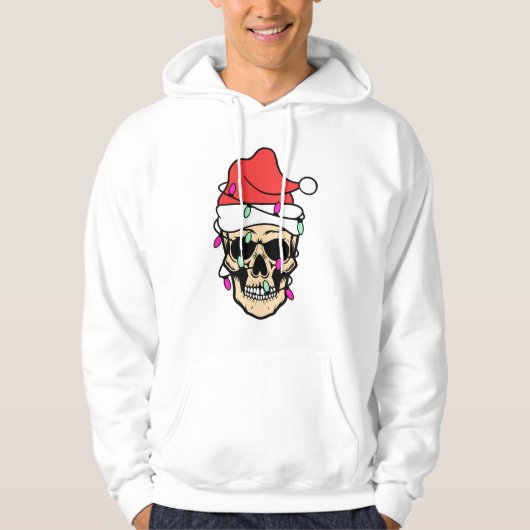 Skull Christmas Lights Hoodie (Voorkant)