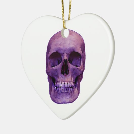 Skull Christmas Tree Heart Ornament (Links)