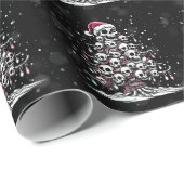 Skull Christmas Tree Pajama Skeleton Santa Hat Cadeaupapier (Rol Hoek)