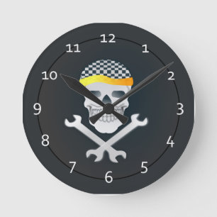 Skull CLocks Ronde Klok