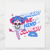 Skull Clown Wijn Etiket (Enkel label)