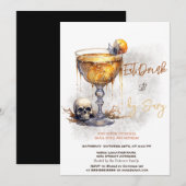 Skull Cocktail Enge Kostuums & Cocktail Halloween Kaart (Voorkant / Achterkant)