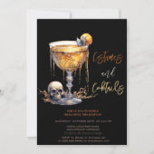 Skull Cocktail Kostuums & Cocktail Halloween Kaart (Voorkant)