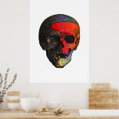 Skull Colorful Poster (Keuken)