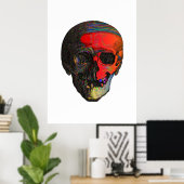 Skull Colorful Poster (Thuiskantoor)