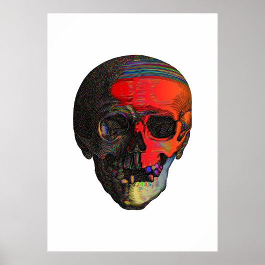Skull Colorful Poster (Voorkant)