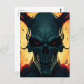 Skull Comics Stijl Illustratie Fantasy Art Briefkaart (Voorkant / Achterkant)