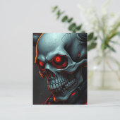 Skull Comics Stijl Illustratie Fantasy Art Briefkaart (Staand voorkant)