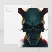 Skull Comics Stijl Illustratie Fantasy Art Briefkaart (Voorkant / Achterkant)