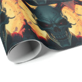 Skull Comics Stijl Illustratie Fantasy Art Cadeaupapier (Rol Hoek)