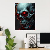 Skull Comics Stijl Illustratie Fantasy Art Poster (Thuiskantoor)