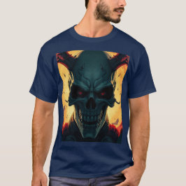 Skull Comics Stijl Illustratie Fantasy Art T-shirt