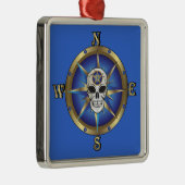 Skull Compass Metalen Ornament (Rechts)