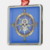 Skull Compass Metalen Ornament (Links)