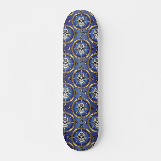 Skull Compass Persoonlijk Skateboard (Voorkant)