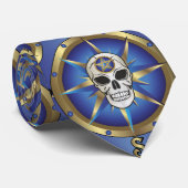 Skull Compass Stropdas (Opgerold)