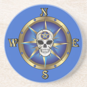 Skull Compass Zandsteen Onderzetter