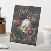 Skull, Costume party, Halloween, Gothic, spooky Pa Reclamebord Met Voetstuk (Insitu)