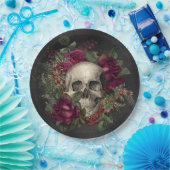 Skull, Costume party, Halloween, Gothic, spooky Papieren Bordje (Feest)