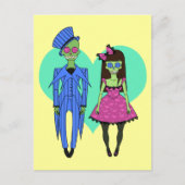 Skull Couple Briefkaart (Voorkant)
