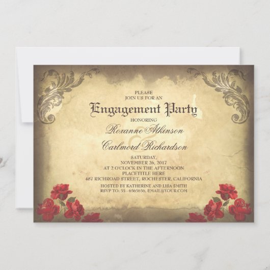 Skull Couple Day of the Dead verlovingsfeest Kaart (Achterkant)