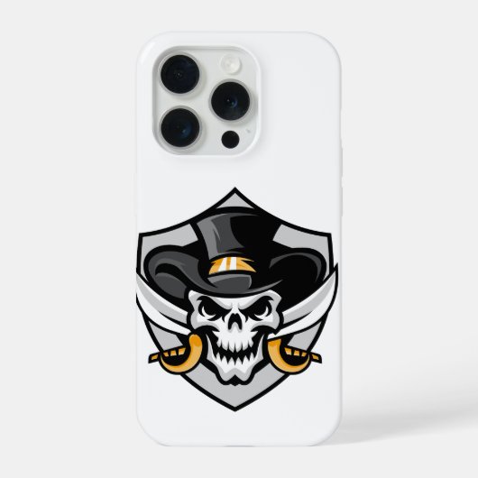 Skull Cowboy iPhone 15 Pro Case  Hoesje (Achterkant)
