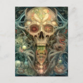Skull Creepy Surreal Horror Art Briefkaart (Voorkant)