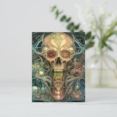 Skull Creepy Surreal Horror Art Briefkaart (Staand voorkant)