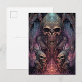 Skull Creepy Surreal Horror Art Briefkaart (Voorkant / Achterkant)
