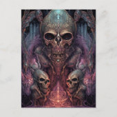 Skull Creepy Surreal Horror Art Briefkaart (Voorkant)