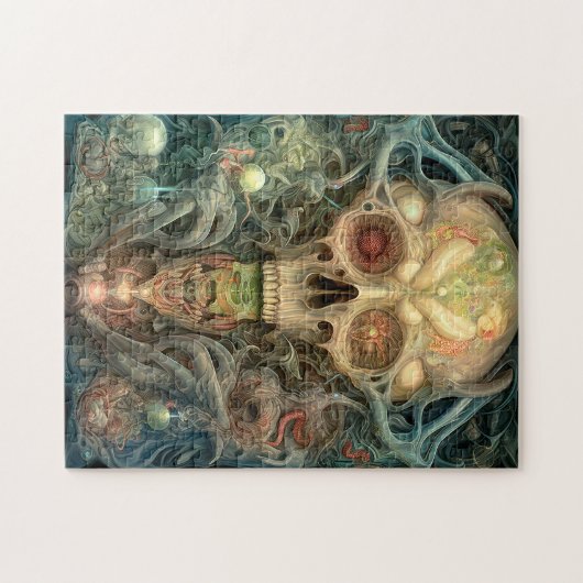 Skull Creepy Surreal Horror Art Legpuzzel (Horizontaal)