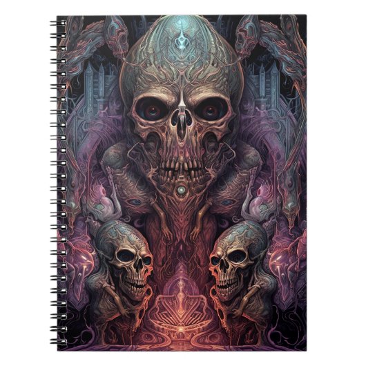 Skull Creepy Surreal Horror Art Notitieboek (Voorkant)