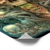 Skull Creepy Surreal Horror Art Poster (Hoek)