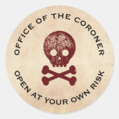 Skull & Cross Bone Halloween Label (Voorkant)