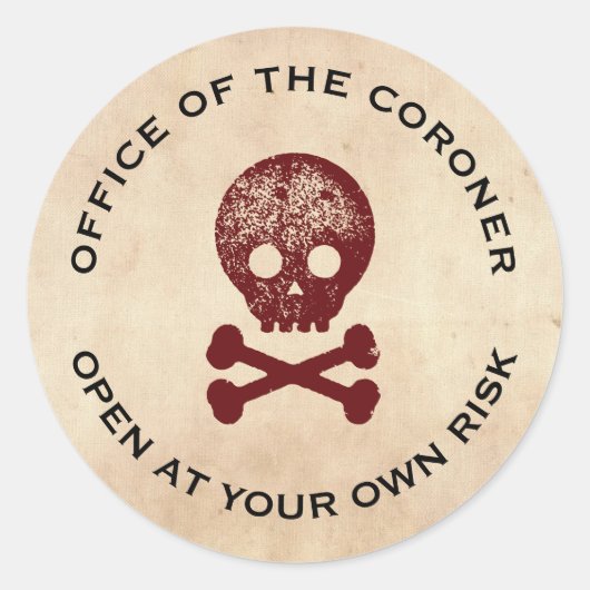 Skull & Cross Bone Halloween Label (Voorkant)