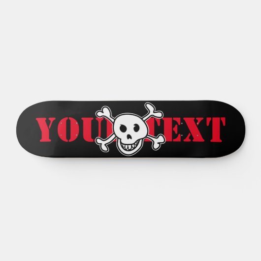 Skull & Cross botten custom design skateboard deck (Horizontaal)