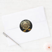 skull cross ronde sticker (Envelop)