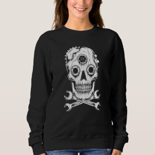 Skull Cross Welling Gearhead Car Mechanics Brawee Trui