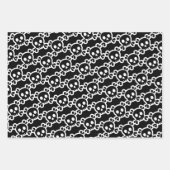 Skull Crossbones Black White Inpakpapier Vel (Voorkant)