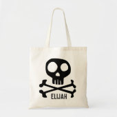 Skull & Crossbones Canvas tas met persoonlijke naa (Voorkant)
