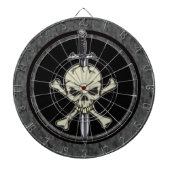 Skull Crossbones en Knife Dartboard Dartbord (Voorkant)