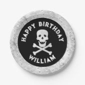 Skull Crossbones Halloween Birthday Bord (Voorkant)