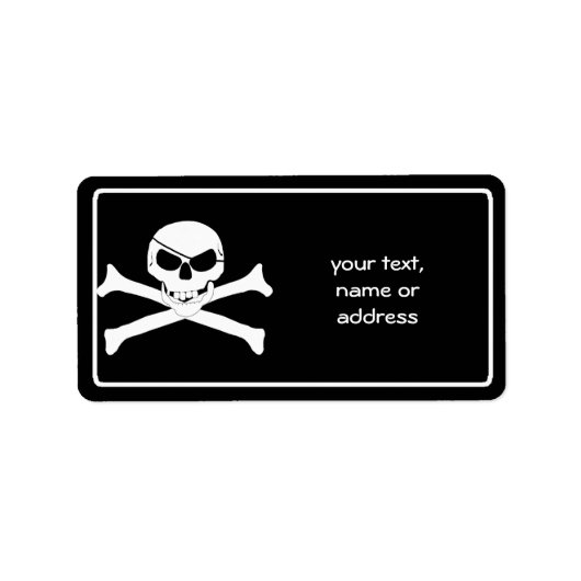 Skull & Crossbones - Jolly Roger Etiket (Voorkant)