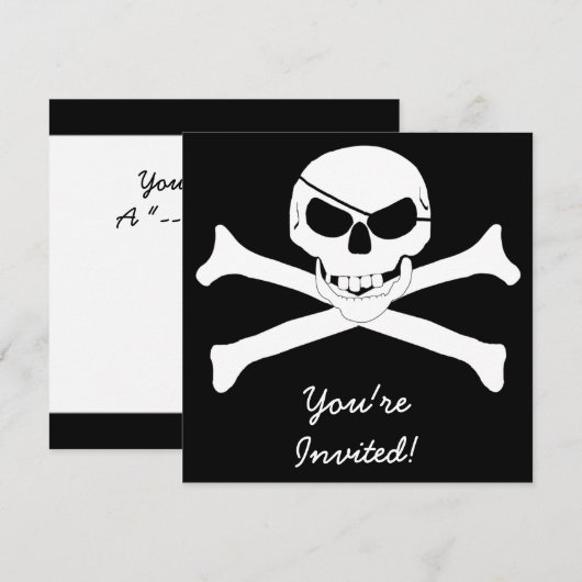 Skull & Crossbones - Jolly Roger Kaart (Voorkant / Achterkant)