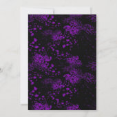 Skull Crossbones Paars Splattered Halloween Party Kaart (Achterkant)