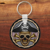 Skull Crossbones Pirate Sleutelhanger (Voorkant)